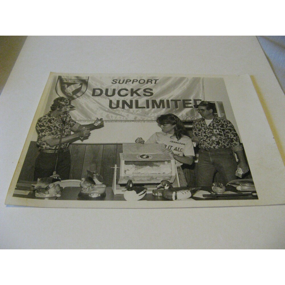 Vintage Ducks Unlimited 5" x 8 Black and White B&W Photograph Photo 1970s - 80s